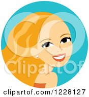 Poster, Art Print Of Young Blond Woman Avatar With Long Hair