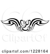 Clipart Of A Black And White Tribal Tattoo Design Royalty Free Vector Illustration by dero