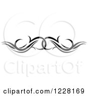 Clipart Of A Black And White Tribal Border Tattoo Design Royalty Free Vector Illustration by dero