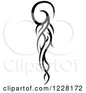 Clipart Of A Black And White Tribal Tattoo Design 3 Royalty Free Vector Illustration by dero
