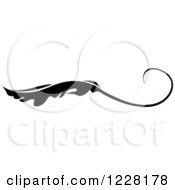 Clipart Of A Black And White Floral Scroll Design 9 Royalty Free Vector Illustration