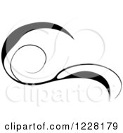 Clipart Of A Black And White Floral Scroll Design 10 Royalty Free Vector Illustration
