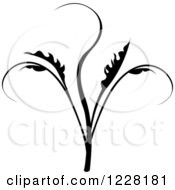 Poster, Art Print Of Black And White Floral Scroll Design 12