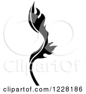 Clipart Of A Black And White Floral Scroll Design 6 Royalty Free Vector Illustration