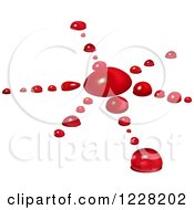 Clipart Of A Red Water Drop Splat Design 2 Royalty Free Vector Illustration