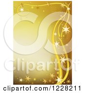 Poster, Art Print Of Golden Background Bordered With Stars