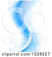 Clipart Of A Blue Winter Background With Snowflakes Royalty Free Vector Illustration