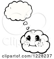 Clipart Of A Thinking Cloud Royalty Free Vector Illustration