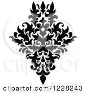 Poster, Art Print Of Black And White Floral Damask Design 41
