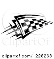 Poster, Art Print Of Black And White Checkered Tribal Racing Flag 7