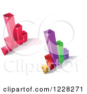 Poster, Art Print Of 3d Magenta And Colorful Bar Graphs