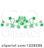 Poster, Art Print Of Green Border Of Beer Hops And Leaves