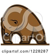 Clipart Of A Brown Bear Royalty Free Vector Illustration by Vector Tradition SM