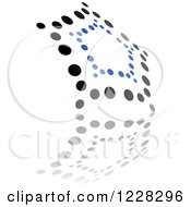 Clipart Of A Blue And Black Star Logo Royalty Free Vector Illustration