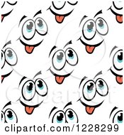 Seamless Goofy Face Background Pattern