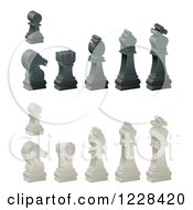 Poster, Art Print Of 3d Ebony And Ivory Chess Pieces