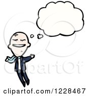 Clipart Of A Thinking Happy Man Royalty Free Vector Illustration
