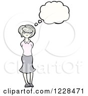 Clipart Of A Thinking Woman Royalty Free Vector Illustration