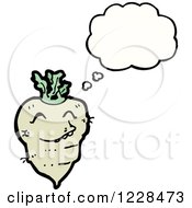 Clipart Of A Thinking Parsnip Royalty Free Vector Illustration