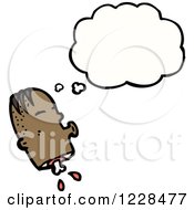 Clipart Of A Thinking Decapitated Head Royalty Free Vector Illustration