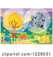 Poster, Art Print Of Castle And Autumn Landscape
