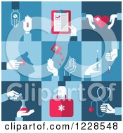 Clipart Of Medical And Pharmaceutical Icons Royalty Free Vector Illustration by elena