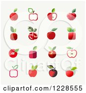 Poster, Art Print Of Red Apple Icons