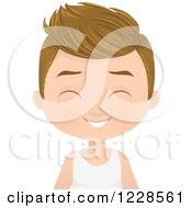Clipart Of A Laughing Dirty Blond Man Or Boy Royalty Free Vector Illustration by Melisende Vector
