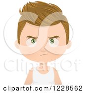 Clipart Of A Skeptical Dirty Blond Man Or Boy Royalty Free Vector Illustration by Melisende Vector
