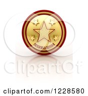 Poster, Art Print Of 3d Five Star Excellence Seal And Reflection