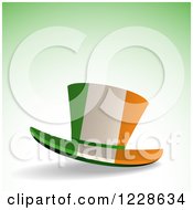 Clipart Of A St Patricks Day Irish Flag Top Hat Royalty Free Vector Illustration by elaineitalia