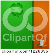 Poster, Art Print Of Shamrock And Irish Hat On St Patricks Day Leather