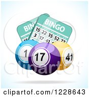 Poster, Art Print Of 3d Floating Bingo Balls And Cards