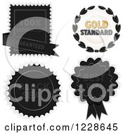 Clipart Of Guarantee Badges And Labels Royalty Free Vector Illustration by elaineitalia