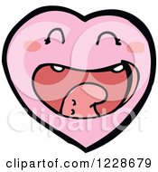 Clipart Of A Happy Heart Royalty Free Vector Illustration