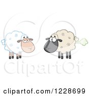Poster, Art Print Of Ewe Watching Another Flatulent Sheep Farting
