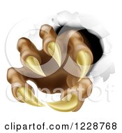 Clipart Of Monster Claws Ripping Through Metal Royalty Free Vector Illustration