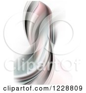 Clipart Of A Vertical Flowing Wave Background Royalty Free Illustration