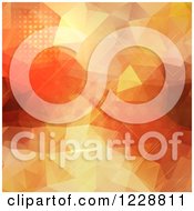 Poster, Art Print Of Abstract Geometric Orange Background With Dots