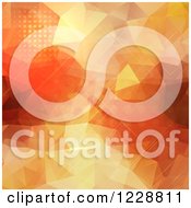 Clipart Of An Abstract Geometric Orange Background With Dots Royalty Free Vector Illustration