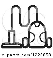 Poster, Art Print Of Black And White Canister Vacuum Icon
