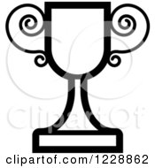 Clipart Of A Black And White Trophy Cup Icon Royalty Free Vector Illustration