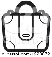 Poster, Art Print Of Black And White Briefcase Bag Icon