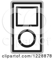 Black And White Ipod Mp3 Music Player Icon