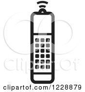 Poster, Art Print Of Black And White Remote Control Icon