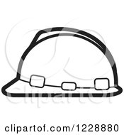 Poster, Art Print Of Black And White Hardhat Helmet Icon