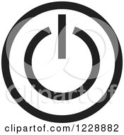 Clipart Of A Black And White Power Button Icon Royalty Free Vector Illustration by Lal Perera