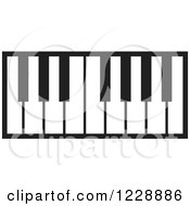 Clipart Of A Black And White Piano Keyboard Icon Royalty Free Vector Illustration by Lal Perera