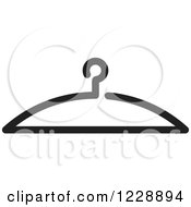 Clipart Of A Black Clothes Hanger Icon Royalty Free Vector Illustration by Lal Perera