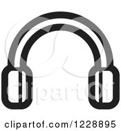 Poster, Art Print Of Black And White Headphones Icon